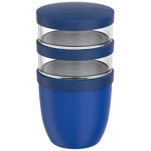 Lunch box personnalisée 3 pièces 500 ml + 2×200 ml Mepal Bleu vif